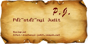 Pöstényi Judit névjegykártya